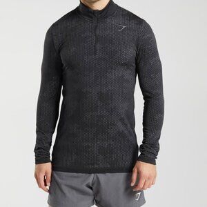 Gymshark SPORT SEAMLESS 1/4 ZIP Pullover Sz XL